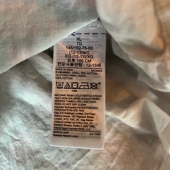 Gap Girls Flannel Plaid Ruffle Top - Picture 6 of 7